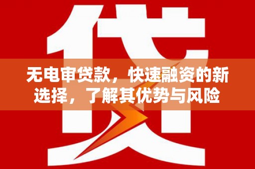 婺源无电审贷款，快速融资的新选择，了解其优势与风险