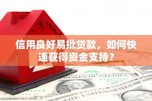 阿巴嘎旗信用良好易批贷款，如何快速获得资金支持？