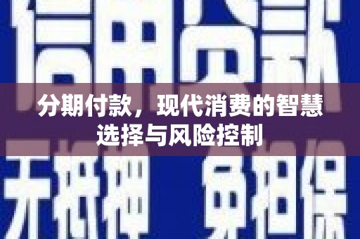 玛家分期付款，现代消费的智慧选择与风险控制
