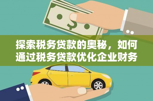 马公探索税务贷款的奥秘，如何通过税务贷款优化企业财务