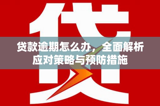 东阿贷款逾期怎么办，全面解析应对策略与预防措施