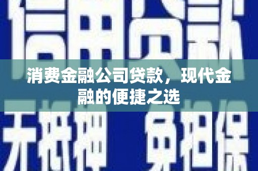 林州消费金融公司贷款，现代金融的便捷之选