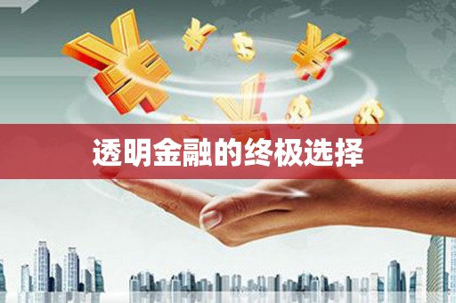 镇雄透明金融的终极选择